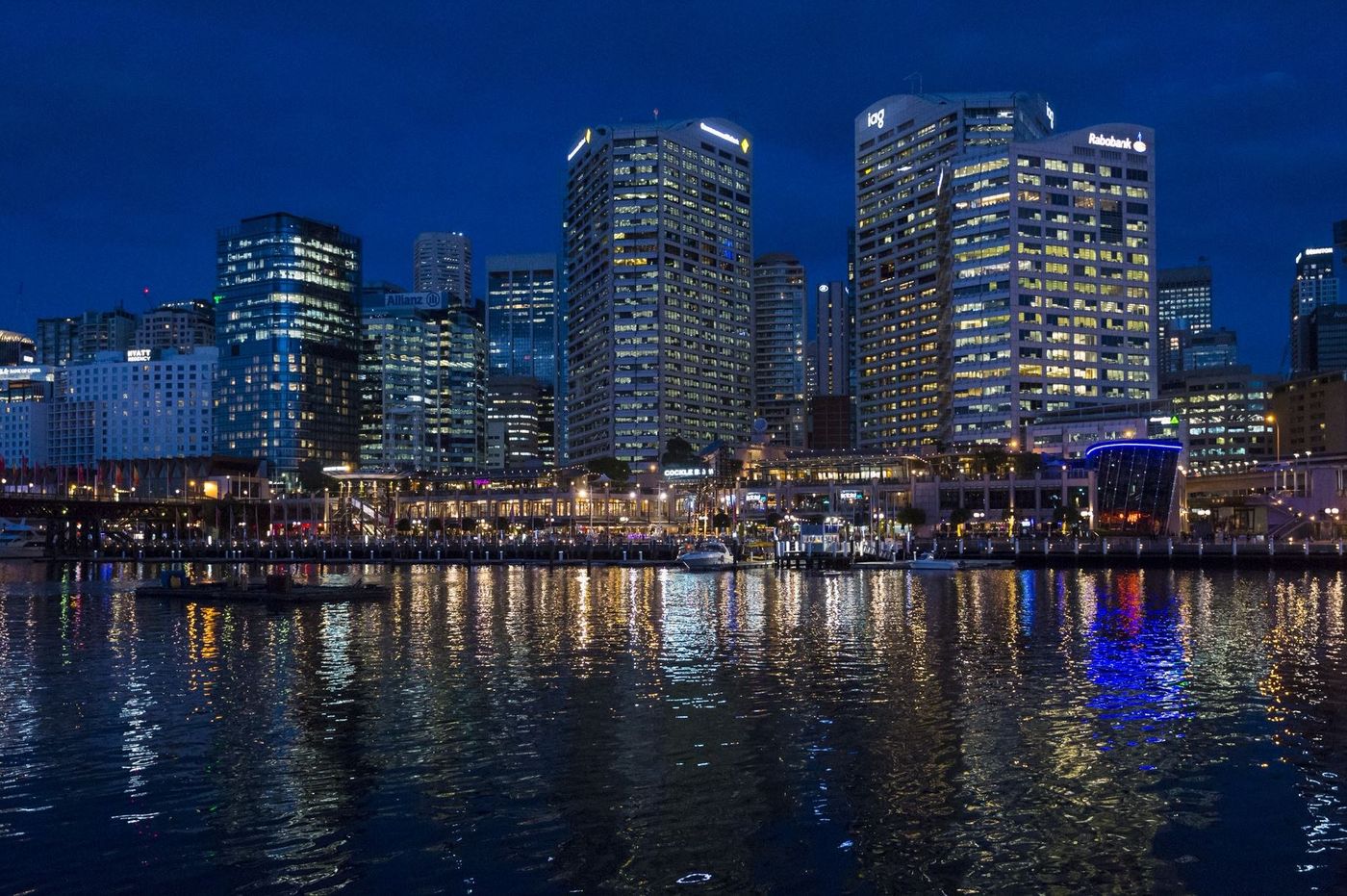 Darling Park towers at dusk